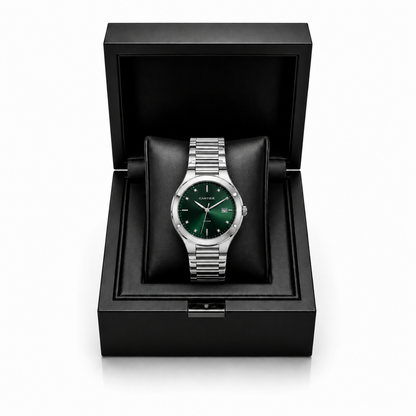 Cartier Green Dial Stainless Steel Luxury Watch