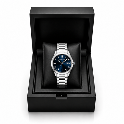 Cartier Blue Dial Stainless Steel Luxury Watch