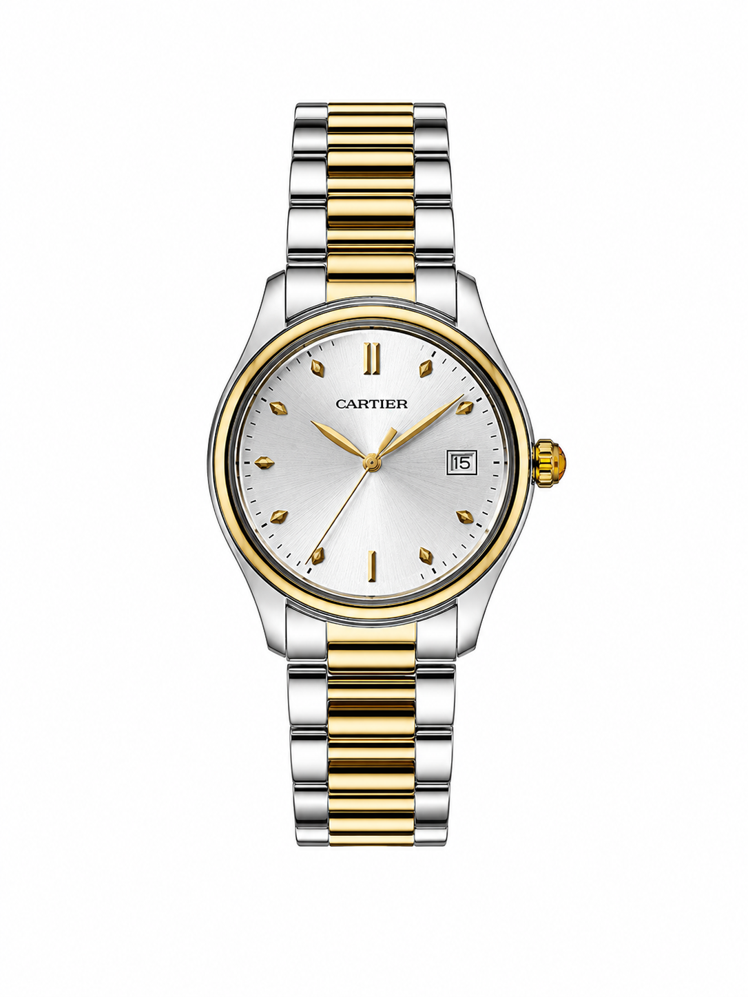 Cartier Two-Tone Silver & Gold Luxury Watch