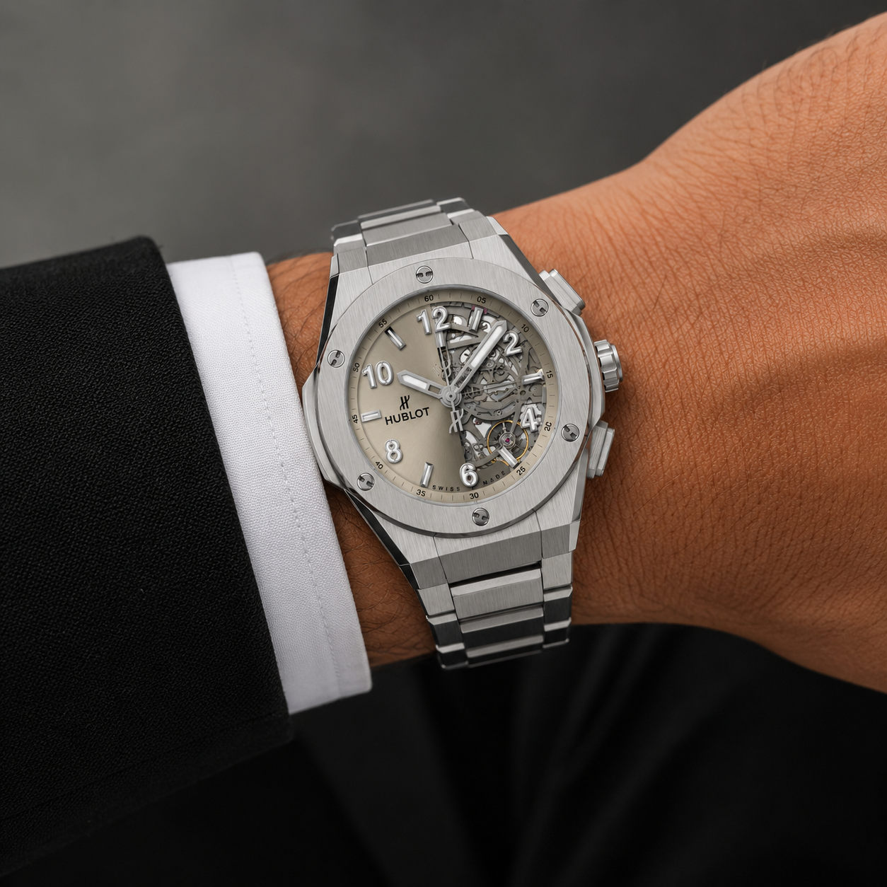 Hublot Classic Fusion Skeleton Silver Edition Watch