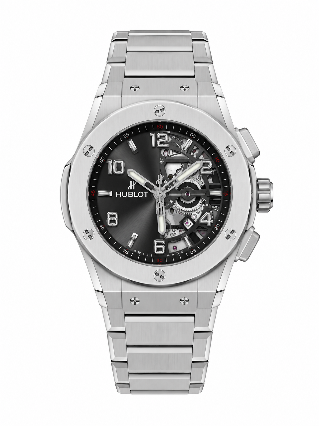 Hublot Classic Fusion Skeleton Green Dial Stainless Steel Luxury Watch