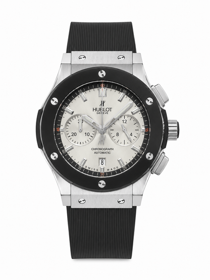 Hublot Classic Fusion Silver Chronograph Watch