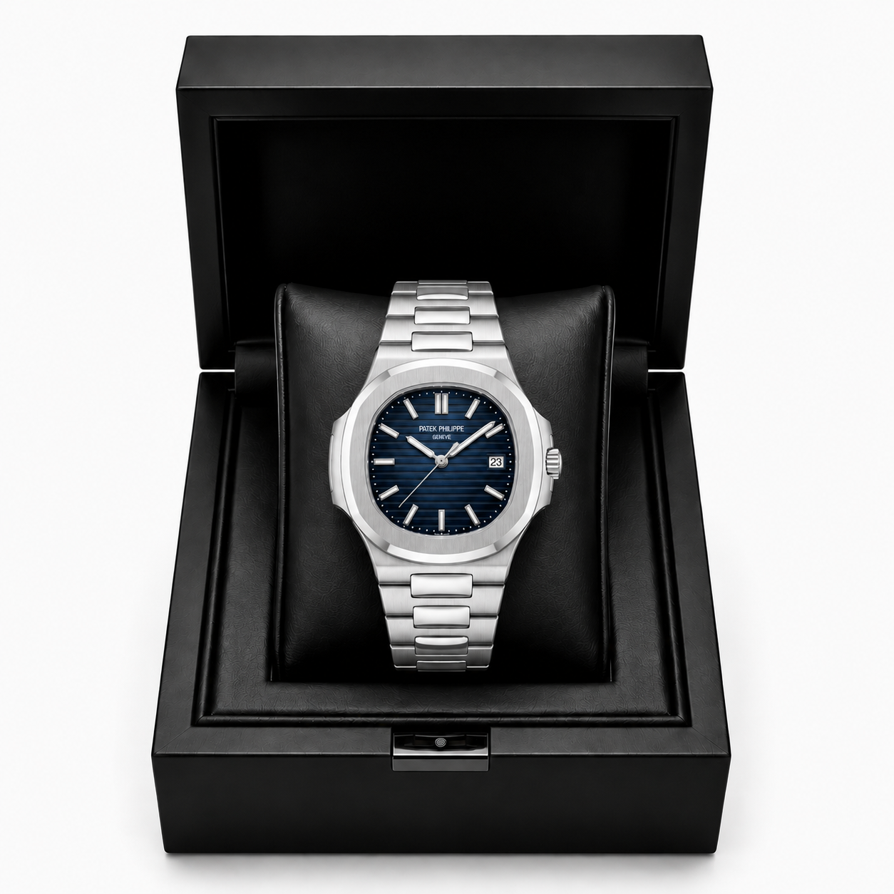 Patek Philippe Nautilus Blue Dial Stainless Steel Luxury Watch
