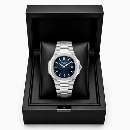 Patek Philippe Nautilus Blue Dial Stainless Steel Luxury Watch
