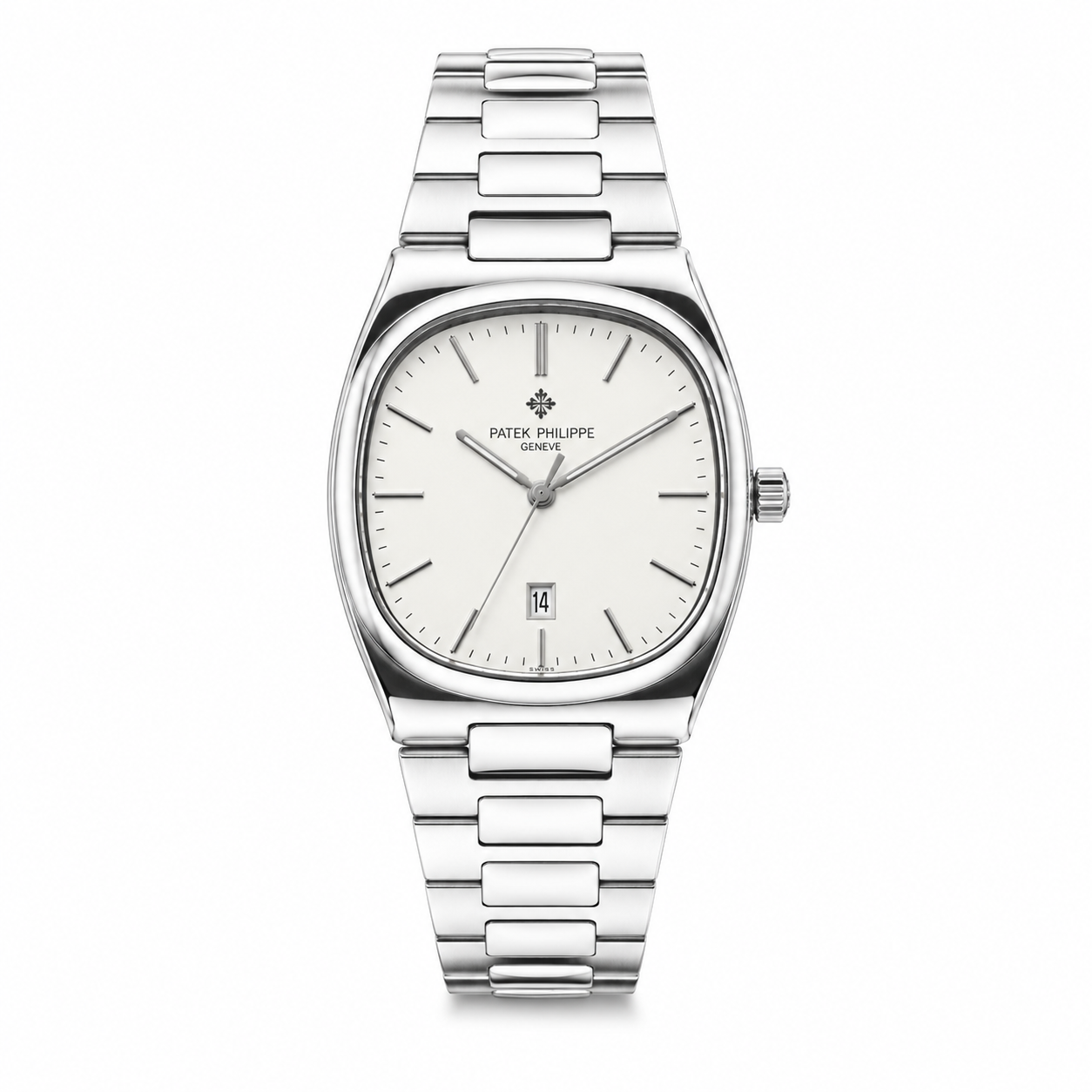 Patek Philippe Inspired Luxury Silver Stainless Steel Watch