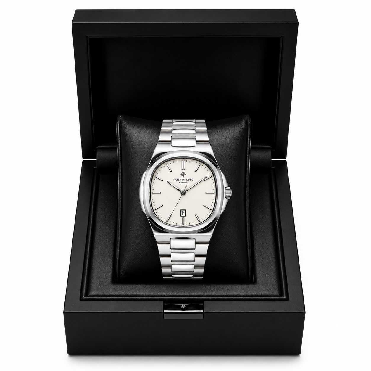 Patek Philippe Inspired Luxury Silver Stainless Steel Watch