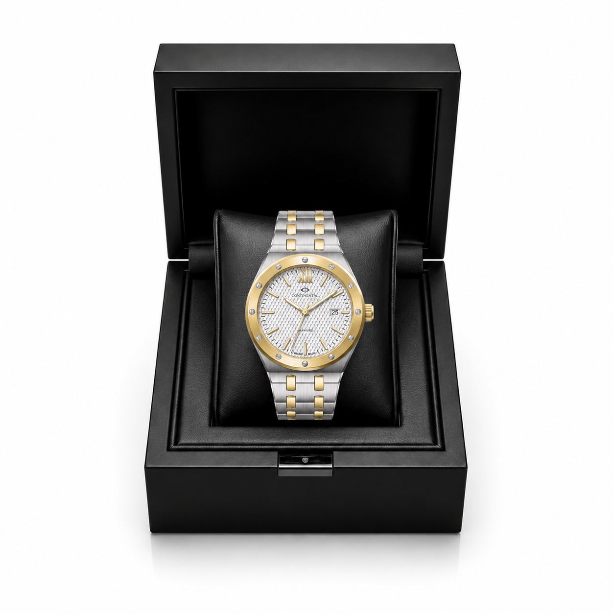Luxury Two-Tone Stainless Steel Men’s Watch with Silver Dial