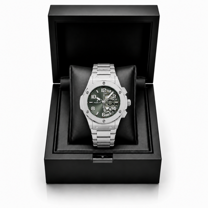 Hublot Classic Fusion Skeleton Green Dial Stainless Steel Luxury Watch