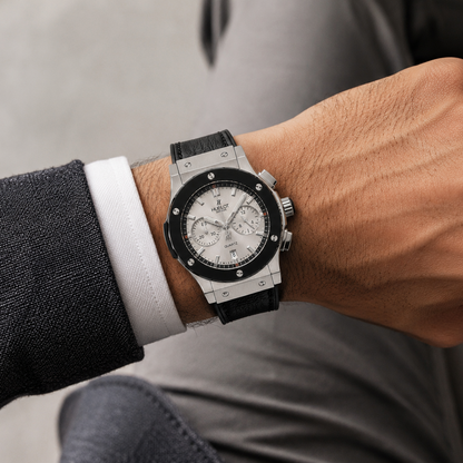 Hublot Classic Fusion Silver Chronograph Watch