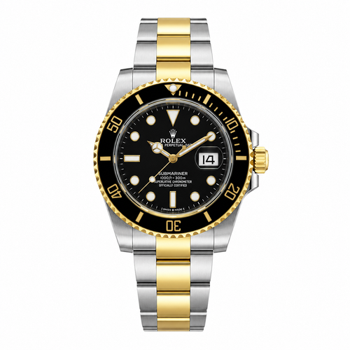 Rolex Submariner Two-Tone Black Dial Luxury Watch