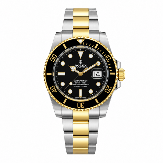 Rolex Submariner Two-Tone Black Dial Luxury Watch