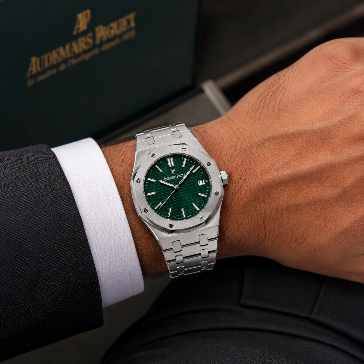 Audemars Piguet Royal Oak Green Dial Stainless Steel Watch