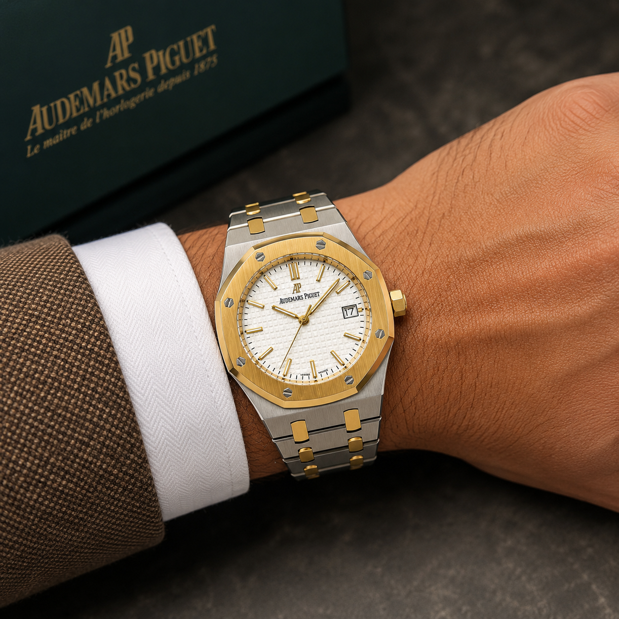 Audemars Piguet Royal Oak Two-Tone White Dial Luxury Watch