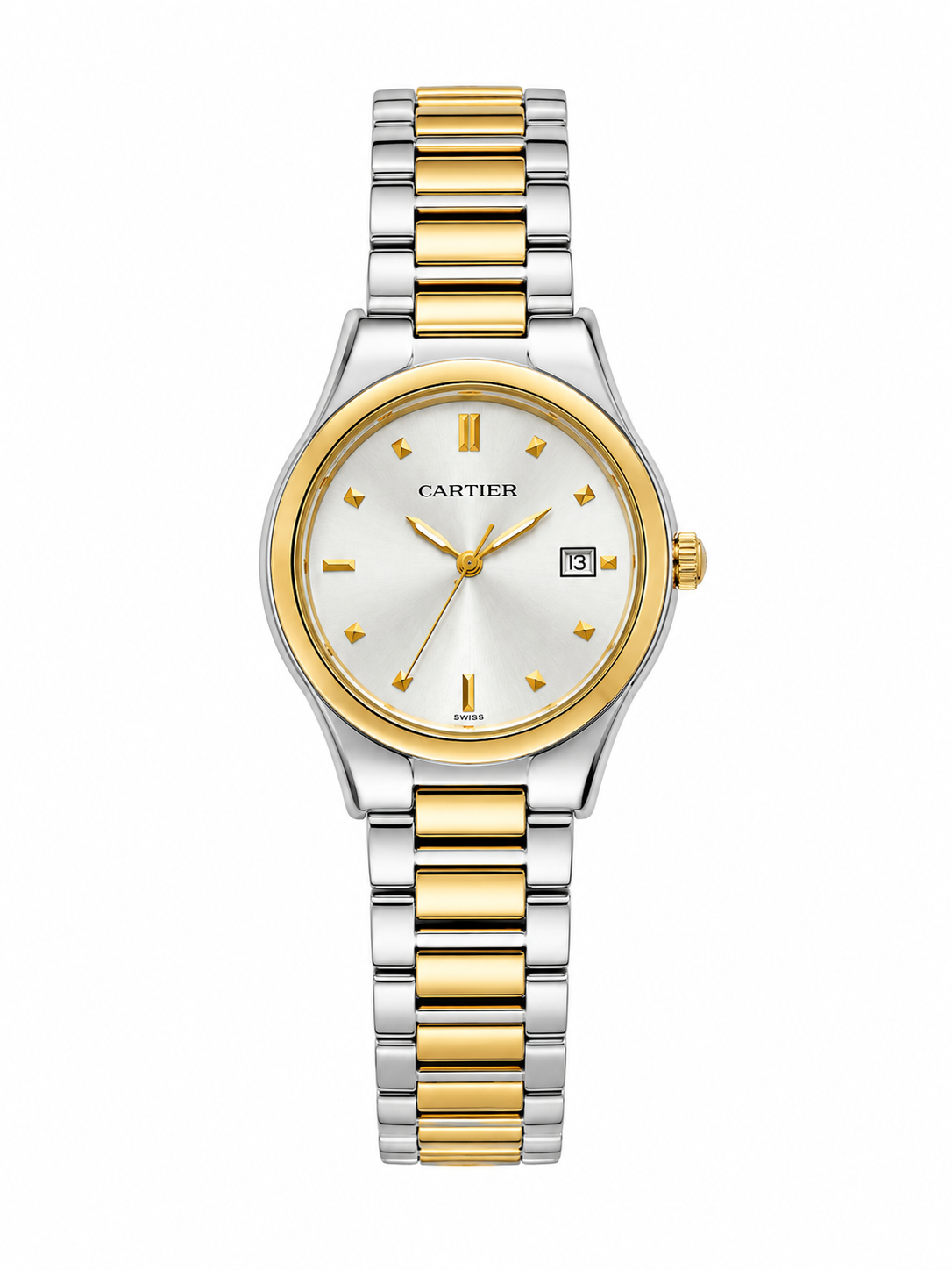 Luxury Two-Tone Stainless Steel Men’s Watch with Silver Dial