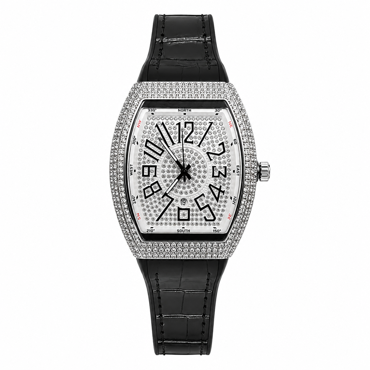 Franck Muller Vanguard Compass Display Silver Dial Premium Date Watch