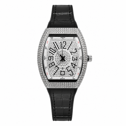 Franck Muller Vanguard Compass Display Silver Dial Premium Date Watch