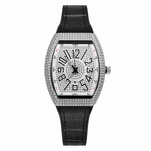 Franck Muller Vanguard Compass Display Silver Dial Premium Date Watch
