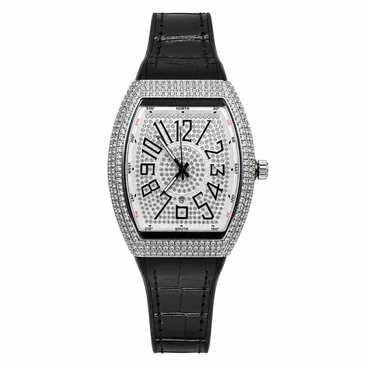 Franck Muller Vanguard Compass Display Silver Dial Premium Date Watch