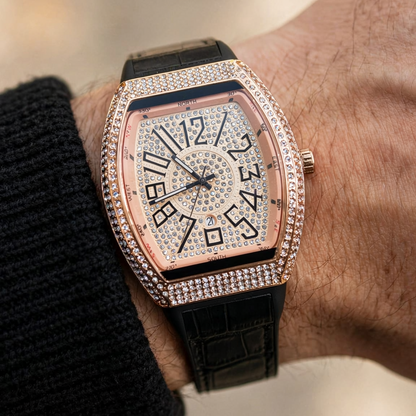 Franck Muller Vanguard Compass Display Rose Gold Dial Premium Date Watch